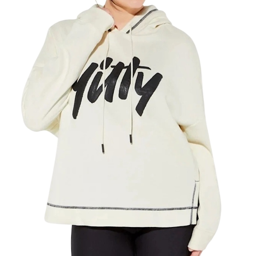Yitty Major Label EP Hoodie Sweatshirt Cream Women’s Size 1X By Lizzo Fabletics